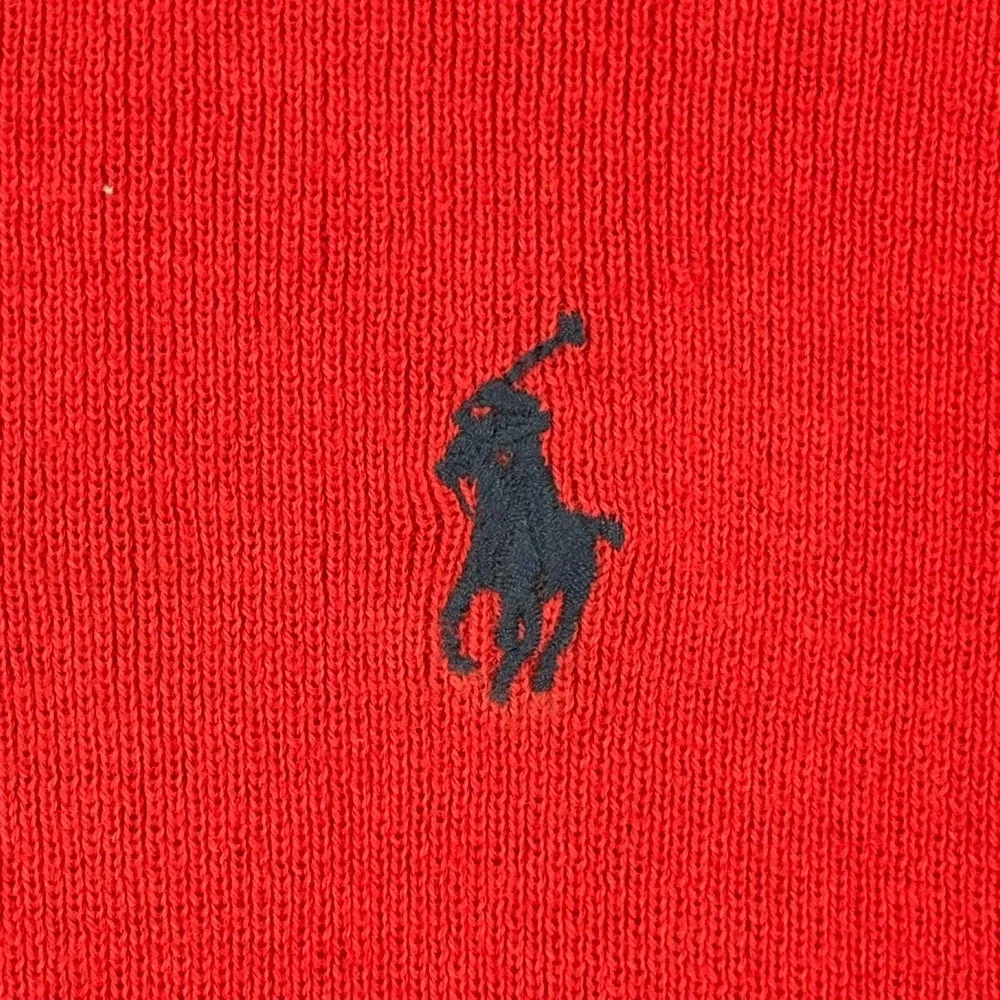 Vintage Polo Ralph Lauren Long Sleeve Polo Shirt‎ Mens M Red Pima Cotton 90s